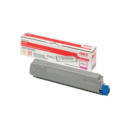 Oki C8600/8800 6K Toner Cartridge Magenta 43487710