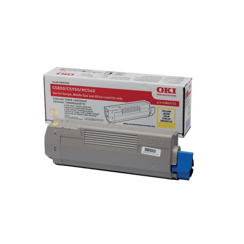 Oki Yellow Toner Cartridge (6 000 Page Capacity) 43865721