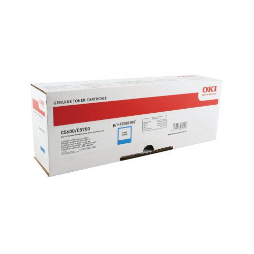 Oki C610 6K Toner Cartridge Cyan 44315307