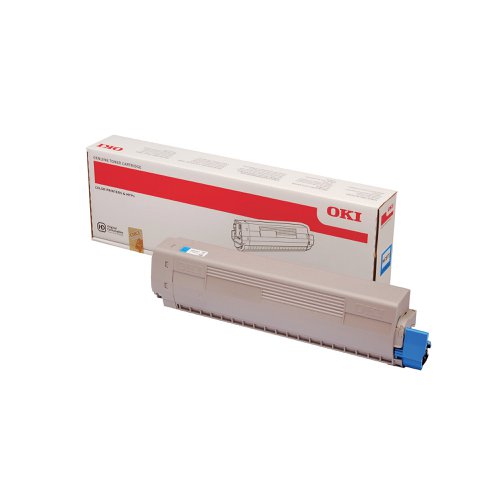 Oki MC873 10K Toner Cartridge High Yield Cyan 45862816