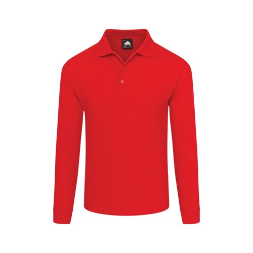 ORN Weaver Long Sleeved Polo Shirt Unisex Red S 1170.RD.S