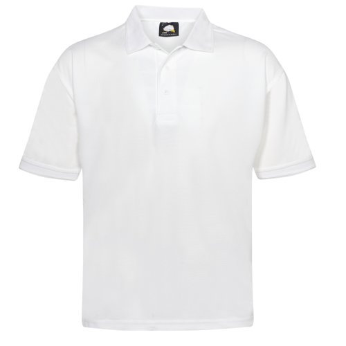 ORN Oriole Wicking Polo Shirt Unisex White S 1190.WH.S