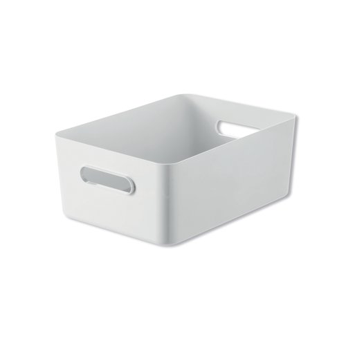 The white box size Large is ideal for storage of magazines or documents for offices or at home. BPA free and food approved. The SmartStore Compact Storage Box is a modular, high-quality box that fits with other items in the SmartStore Compact range. It has a smooth surface and is easy to clean. Made from recyclable material.