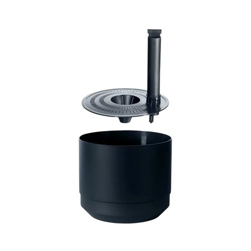 Paulina Self Watering Pot 25cm Black 48365
