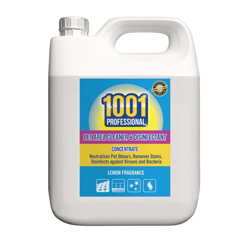 1001 Professional Pet Area Cleaner + Disinfectant 5L Pack of 2 S33939