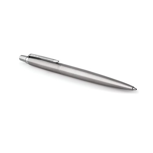 Parker Jotter Ballpoint Pen Medium Steel with Chrome Trim Blue 1953170