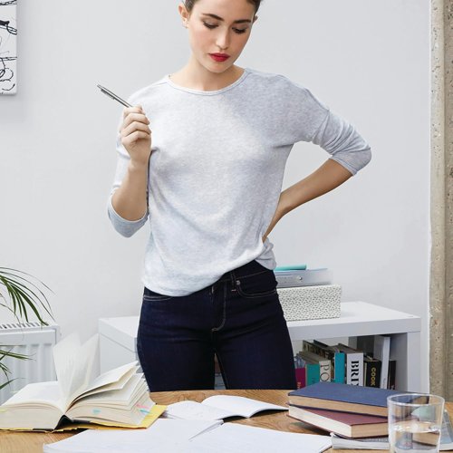 Parker Jotter Ballpoint Pen Medium Steel with Chrome Trim Blue 1953170