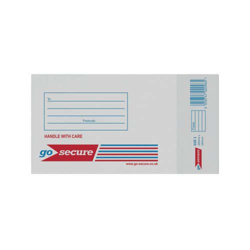 GoSecure Bubble Lined Envelope Size 1 100x165mm White (Pack of 20) PB02127 | PB02127 | GoSecure