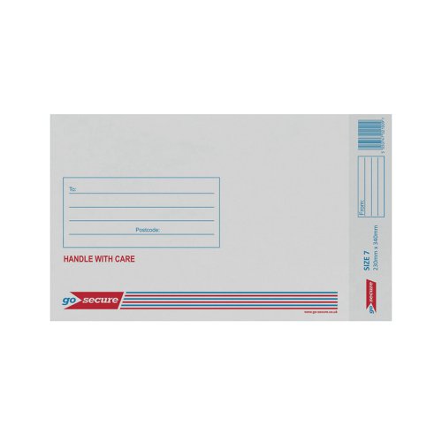 GoSecure Bubble Lined Envelope Size 7 230x340mm White (Pack of 20) PB02129 | PB02129 | GoSecure