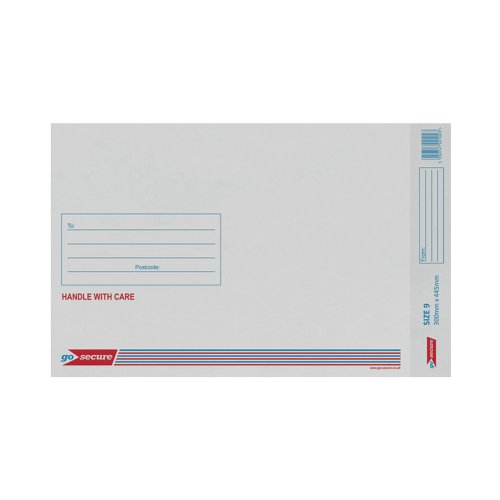 GoSecure Bubble Lined Envelope Size 9 300x445mm White (Pack of 20) PB02130 | PB02130 | GoSecure