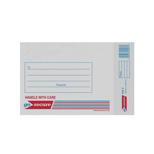 GoSecure Bubble Lined Envelope Size 3 150x215mm White (Pack of 20) PB02131 | PB02131 | GoSecure