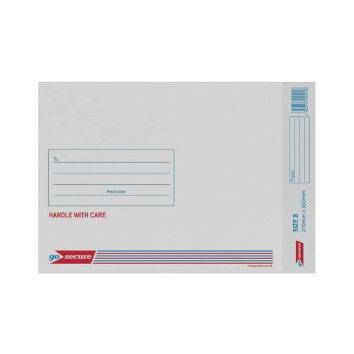 GoSecure Bubble Lined Envelope Size 8 270x360mm White (Pack of 20) PB02134 | PB02134 | GoSecure