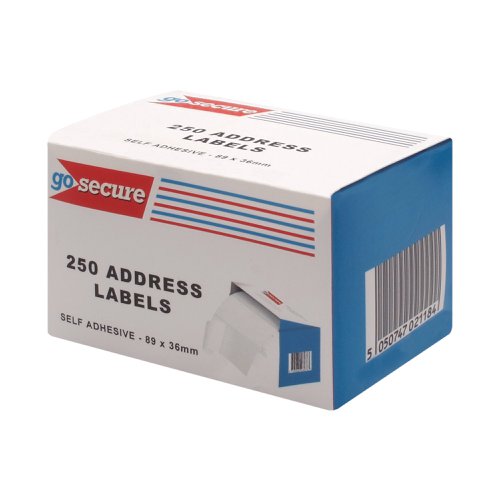 GoSecure 250 Address Labels (Pack of 1500) PB02278 | PB02278 | GoSecure