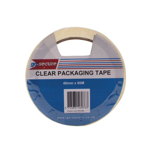 GoSecure Packaging Tape 50mmx66m Clear (6 Pack) PB02297