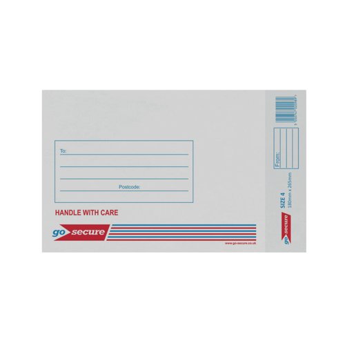 GoSecure Bubble Envelopes Size 4 White (Pack of 10) PB10144