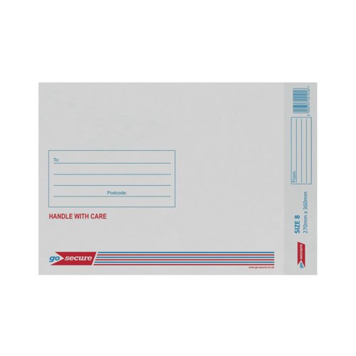 GoSecure Bubble Envelopes Size 8 White (Pack of 10) PB10149