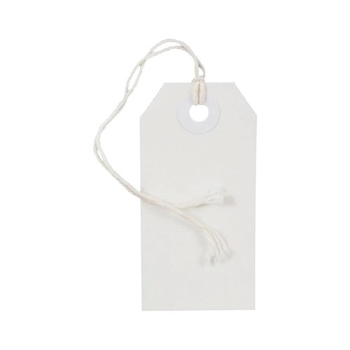 Go Secure by 5 Star Strung Tags x100 45x28mm White Pack of 25 PB11283