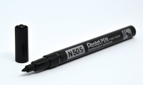 Pentel N50S Permanent Bullet Marker Fine Black (Pack of 12) N50S-A