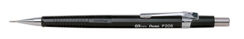 Pentel P200 Automatic Pencil Fine 0.5mm Black Barrel (Pack of 12) P205