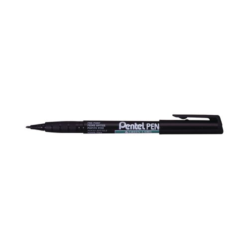 Pentel Permanent Marker Fine Black Pack Of 12 Nms50 A