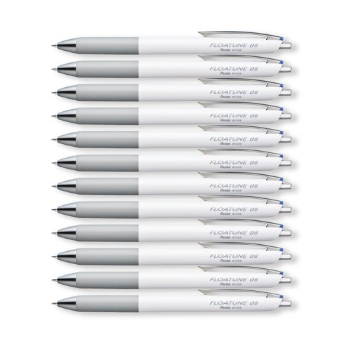 Pentel Floatune Retractable Rollerball 0.8mm Blue Pack of 12 BY208-CX