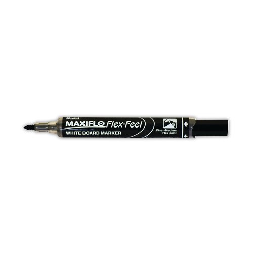 Pentel Maxiflo Flex-Feel Whiteboard Marker Assorted (Pack of 4) YMWL5SBF/4-M