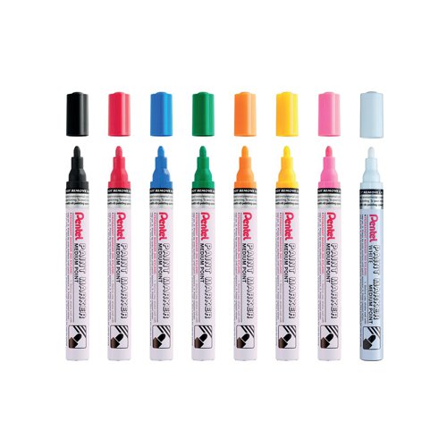 Pentel Paint Marker Medium Bullet Tip Assorted (Pack of 8) YMMP10/8-M Paint Markers PE15236