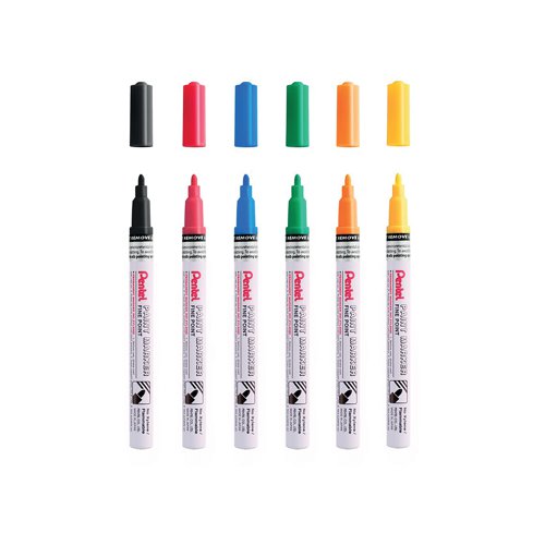 Pentel Paint Marker Fine Bullet Tip Assorted (Pack of 6) YMSP10/6-M | Pentel Co