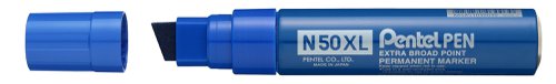 Pentel N50XL Marker Chisel Tip Blue (Pack of 6) N50XL-C