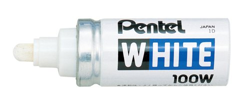 Pentel Paint Marker Bullet Tip Medium White (Pack of 12) X100W