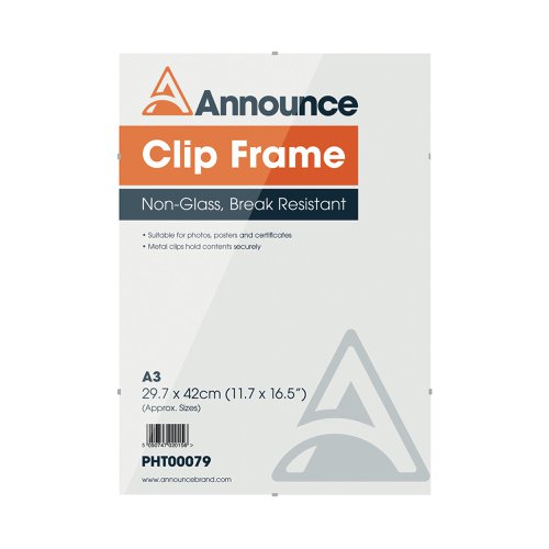 Announce Metal Clip Frame A3 PHT00079 Picture Frames PHT00079