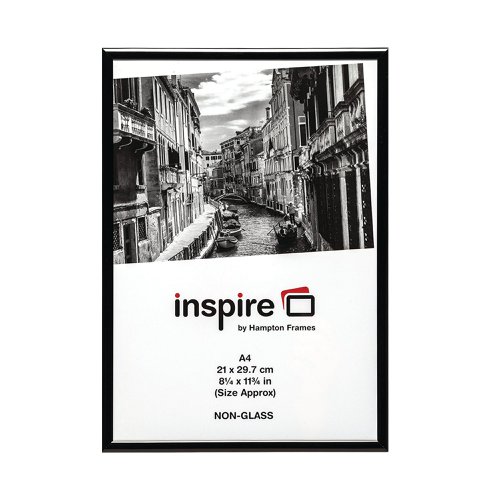 Hampton Frames Aluminium Certificate Frame A4 Black PAAFA4BLK