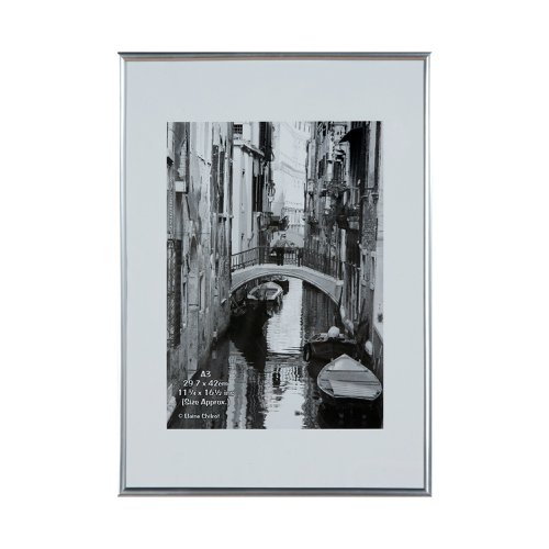 Hampton Frames Backloading Certificate Frame A3 Silver A3MARSIL Picture Frames PHT01094