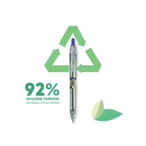 Pilot B2P Ecoball Ballpoint Med Green (Pack of 10) 4902505621611