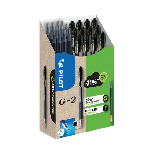 Pilot G-2 Gel Ink Rollerball Pens/Refills 12 Pens + 12 Refills Black (Pack of 24) WLT556176