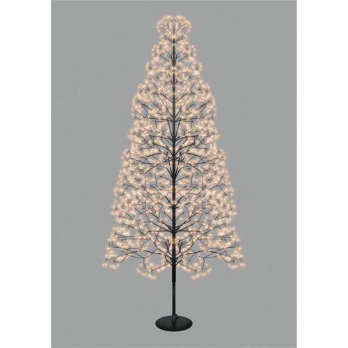 Gold Micro LED Firework Tree 1.8m Black Frame XH10004