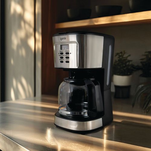 Igenix Digital Coffee Maker 1.5L Stainless Steel IGCM01250SS | Igenix
