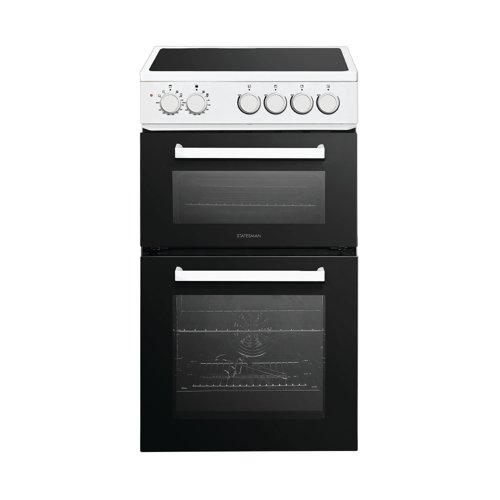 Statesman Electric Ceramic Double Oven 90L White EDC150W