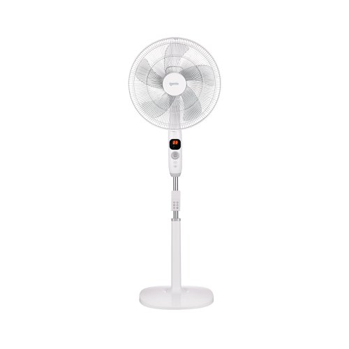 Igenix 16 Inch Digital Pedestal Fan Timer Remote Control White DF1670