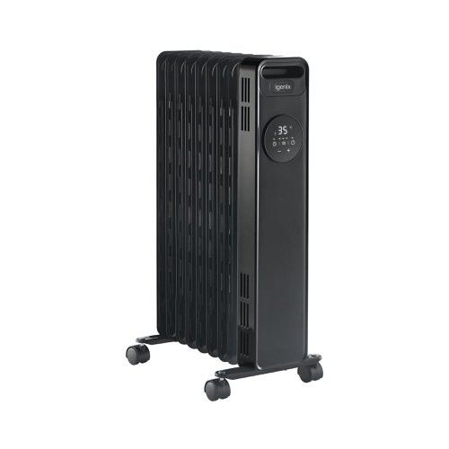 Igenix 2000W Digital Oil Filled Radiator with Timer Black IG2621BL