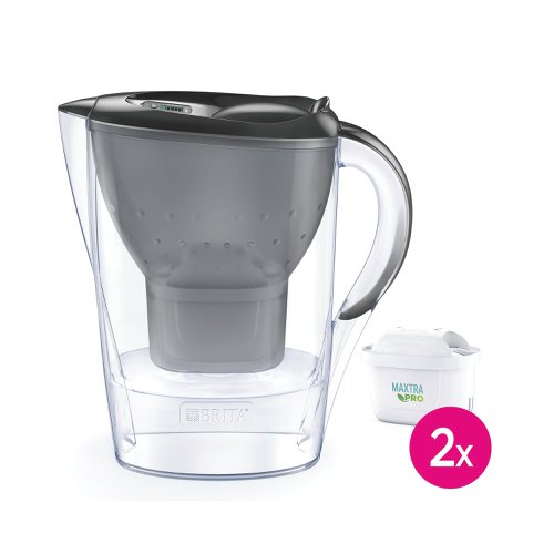 Brita Marella Water Filter Jug 2.4L Cool Graphite + 2 Cartridges 1051134