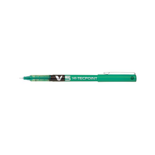 Pilot V5 Hi-Tecpoint Ultra RollerballxFine Green (Pack of 12) BXV504