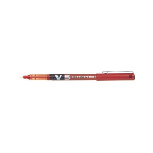 Pilot V5 Hi-Tecpoint Ultra RollerballxFine Red (Pack of 12) BXV502