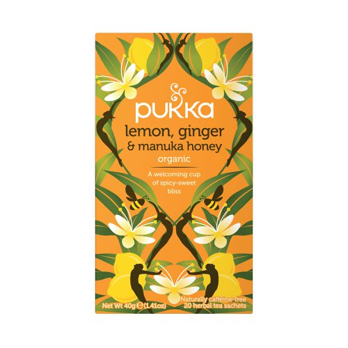 Pukka Lemon Ginger and Manuka Tea Bags (Pack of 20) P5049