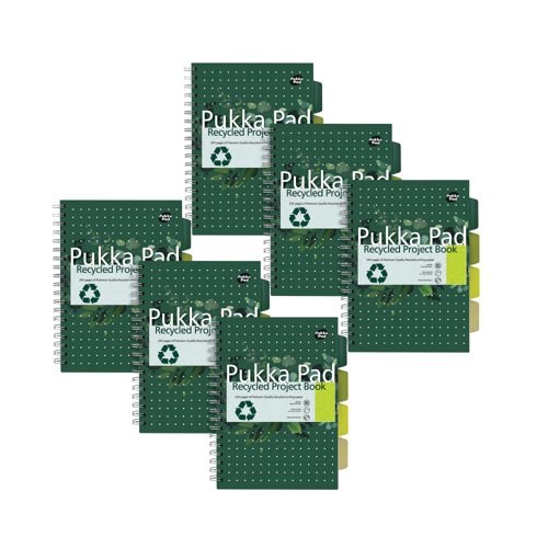 Pukka Pad Recycled Project Book B5 Grn Pack of 3 Buy One Get One Free