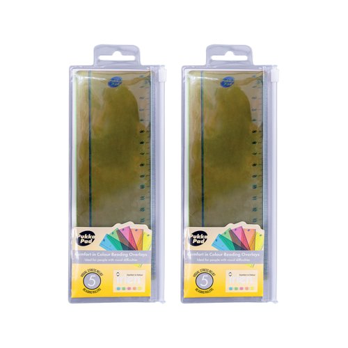 Pukka Pad Irlen Reading Overlay Ruler Pack of 5 Buy One Get One Free