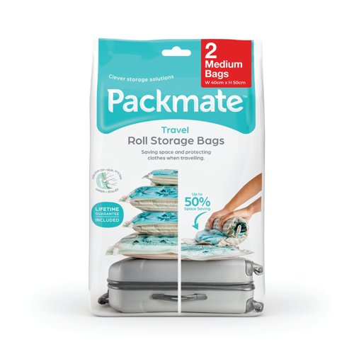 Packmate Medium Roll Vacuum Storage Bags (Pack of 2) C40422-GRE