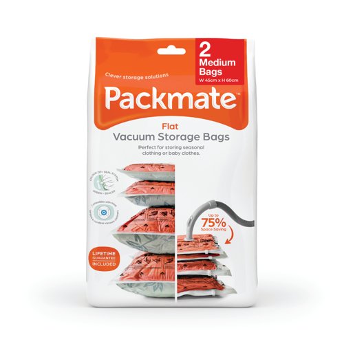 Packmate Medium Flat Vacuum Storage Bags (Pack of 2) C40426-GRE