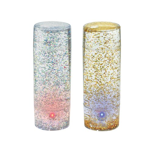 Shake and Shine Light Up Glitter Tub Gold/Silver Battery Operated (Pack of 2) SGSGS