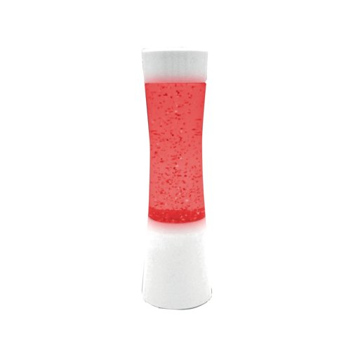 Miniature Shake and Shine LED Glitter Lamp White Base Battery Operated SGLL